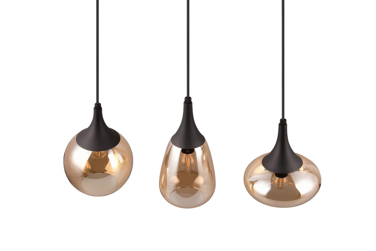 LAMPA ZWIESZANA 317000313 LUMINA - kolor bursztynowy/czarny, Design, metal/szkło (68,8/19,5/150cm) - Trio Leuchten