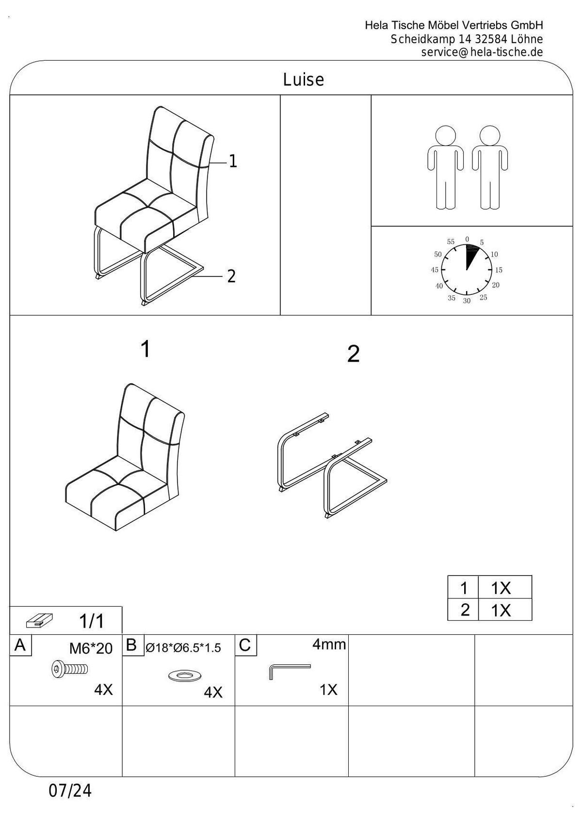 TISCHGRUPPE LUISE G - Anthrazit/Schwarz, MODERN, Holzwerkstoff/Textil (140-180/76/90cm) - MID.YOU