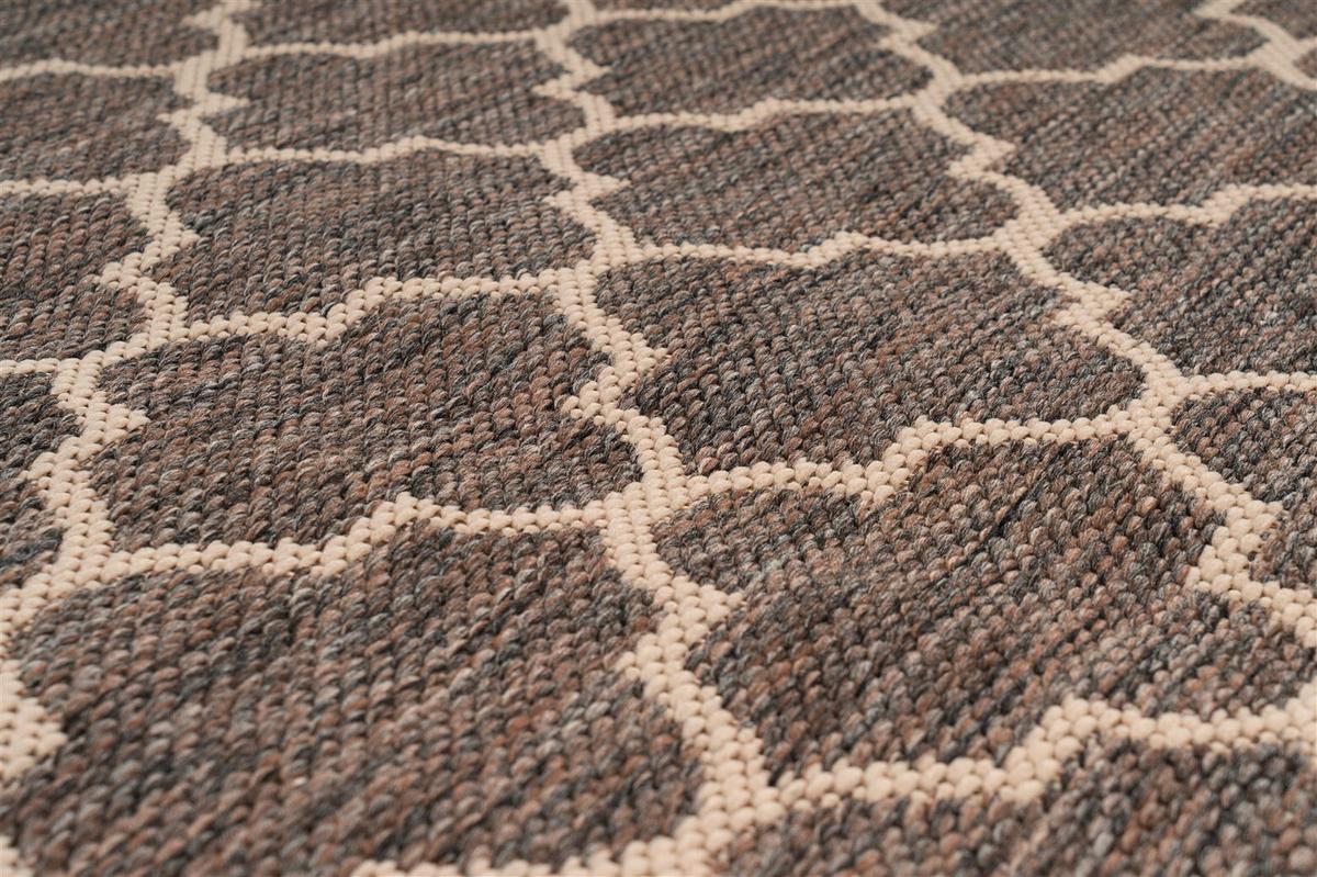 FLACHWEBETEPPICH SPLASH 300 BRAUN / CREME - Creme/Braun, Konventionell, Textil (200/290cm) - Kayoom