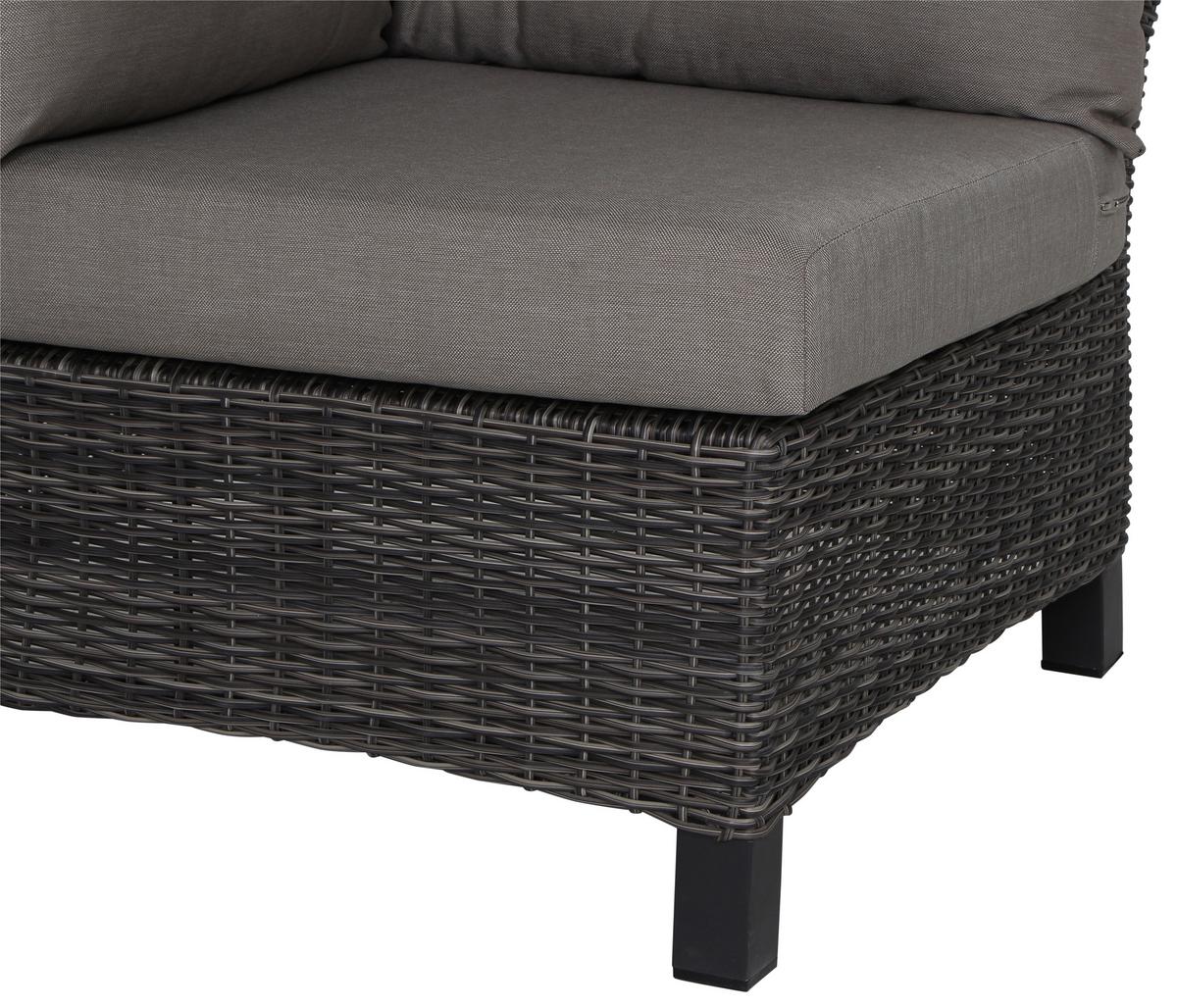 Loungegarnitur Corido Grau - Grau, Basics, Keramik/Kunststoff (83/103/160cm) - Siena Garden
