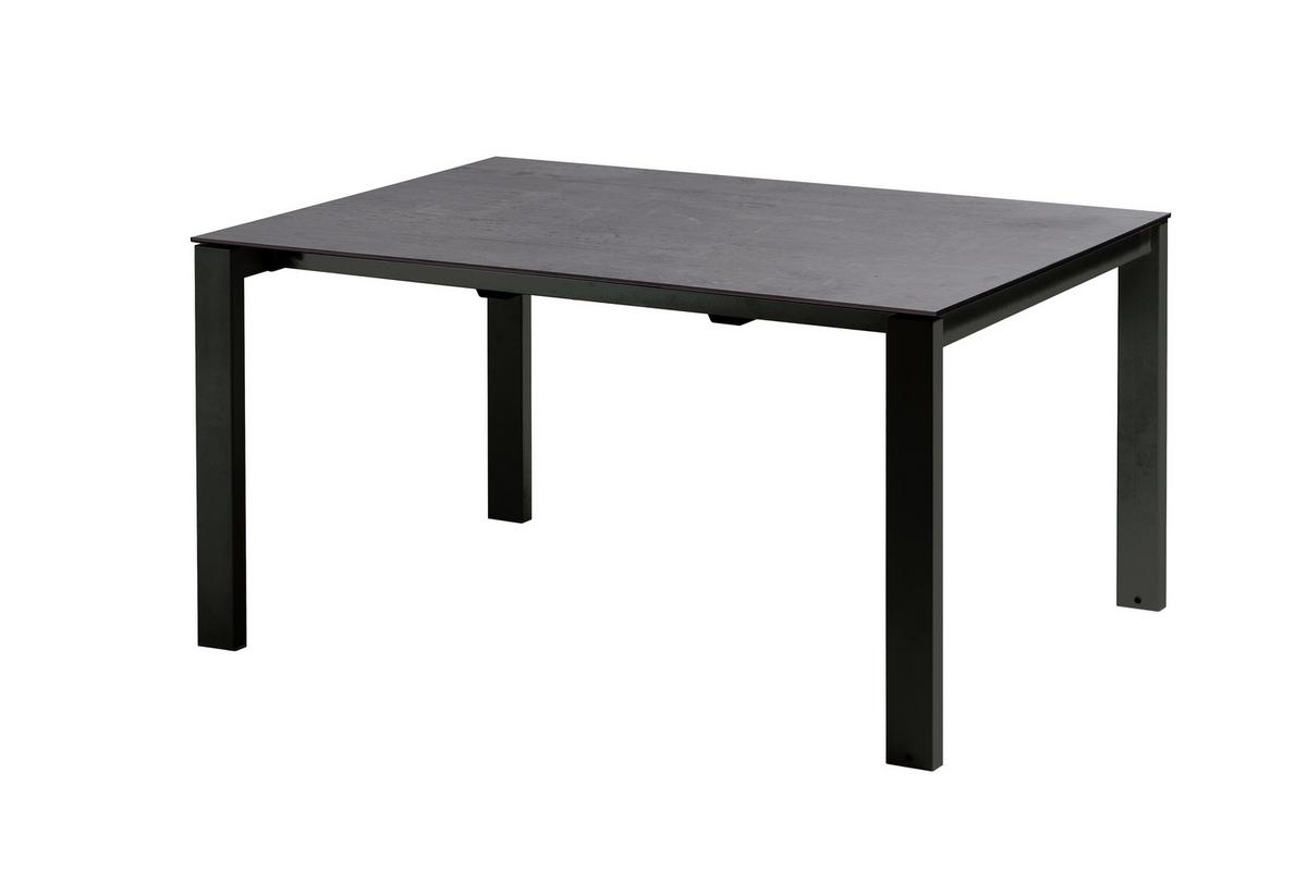 Gartengarnitur Uran 5-Teilig Metall/Textil/Holzwerkstoff - Anthrazit/Schwarz, Basics, Holzwerkstoff/Textil (160+60/98/74cm) - Acamp
