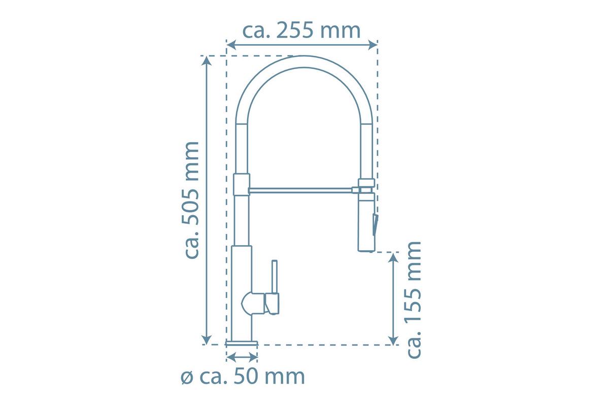 Slavina Stilo - boje kroma, metal/plastika (50,8cm)