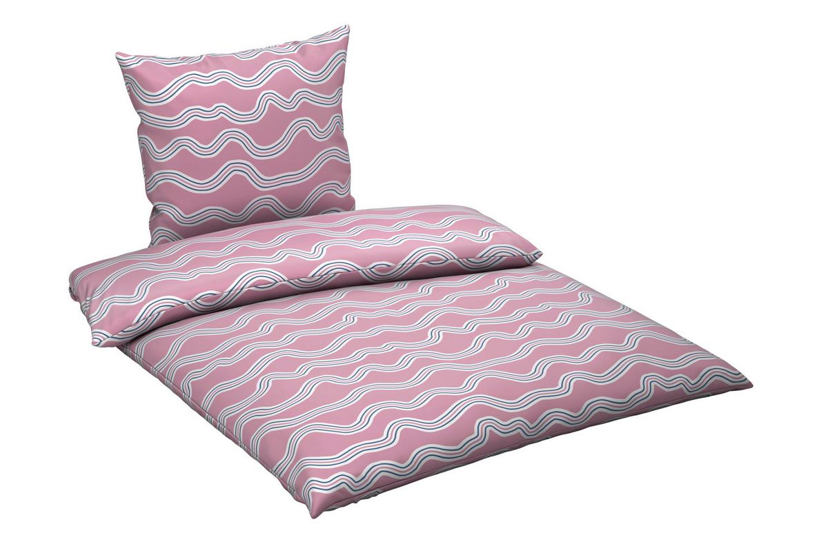 POŚCIEL NORTE - różowy, tkanina (200/200cm) - Novel
