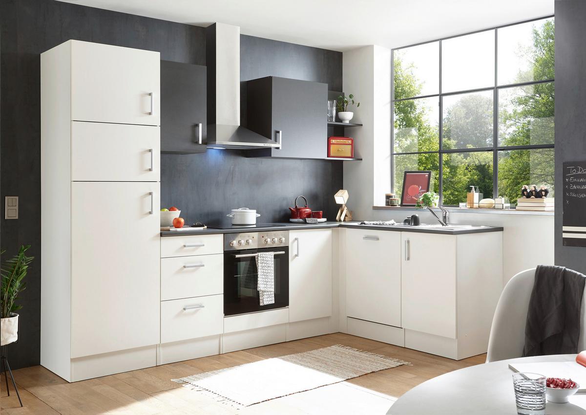 Küchenleerblock in Anthrazit/ Weiss 'Corner' - Anthrazit/Silberfarben, Basics, Holzwerkstoff/Kunststoff (175/280cm) - Livetastic