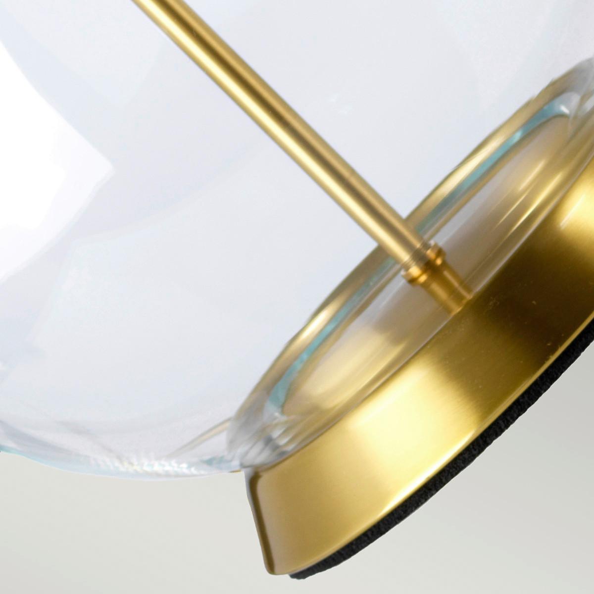 Stolna Svjetiljka Orb-Clear Bijela - boje mjeda, Konvencionalno, staklo/metal (36/67cm)