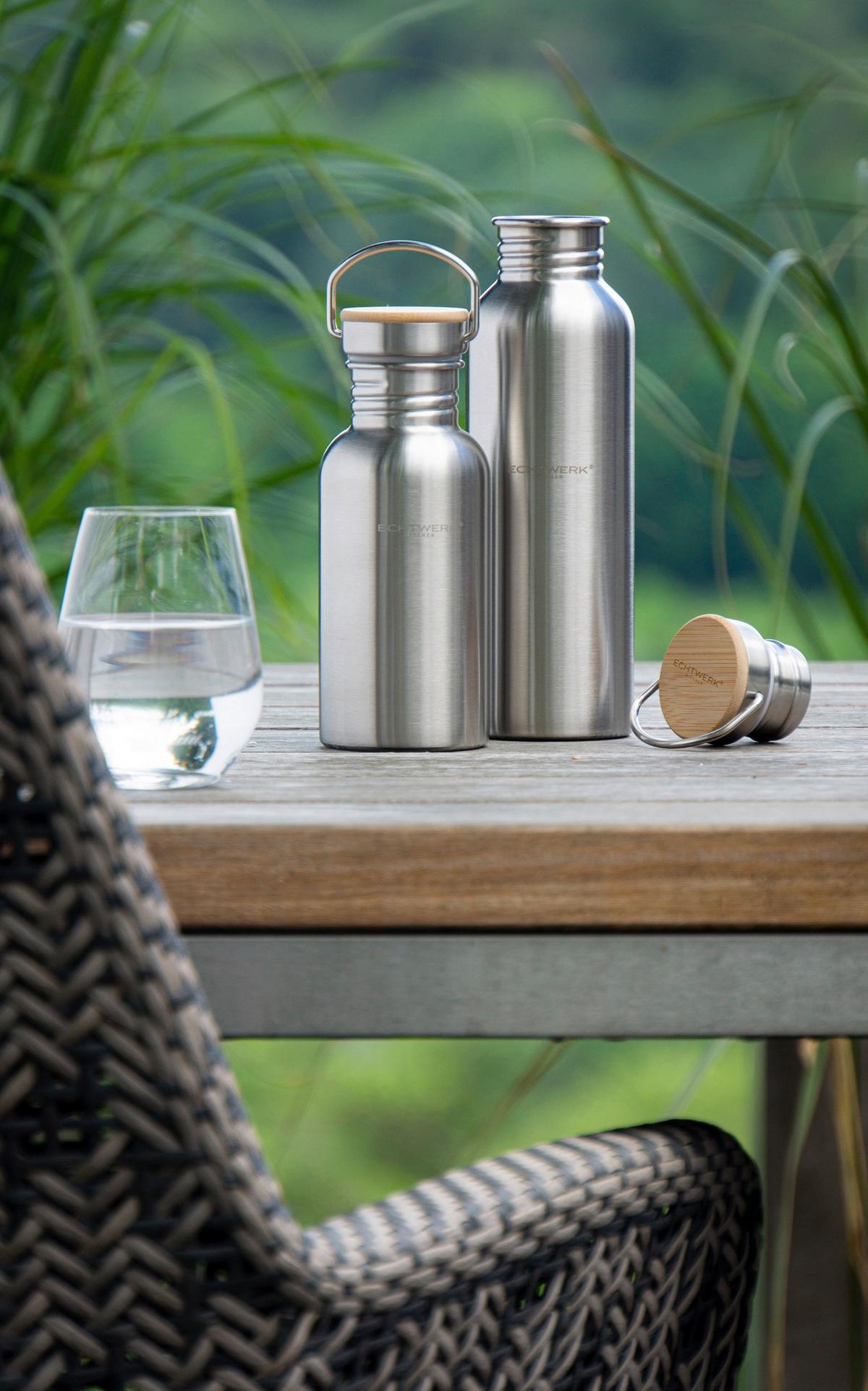 Sticlă termons cca. 500 ml - argintiu, Basics, metal (7/18cm) - Echtwerk