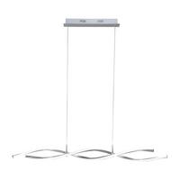 LAMPA WISZĄCA LED 9142-55 POLINA - kolor niklowy, Design, metal (110/8/140cm) - Paul Neuhaus