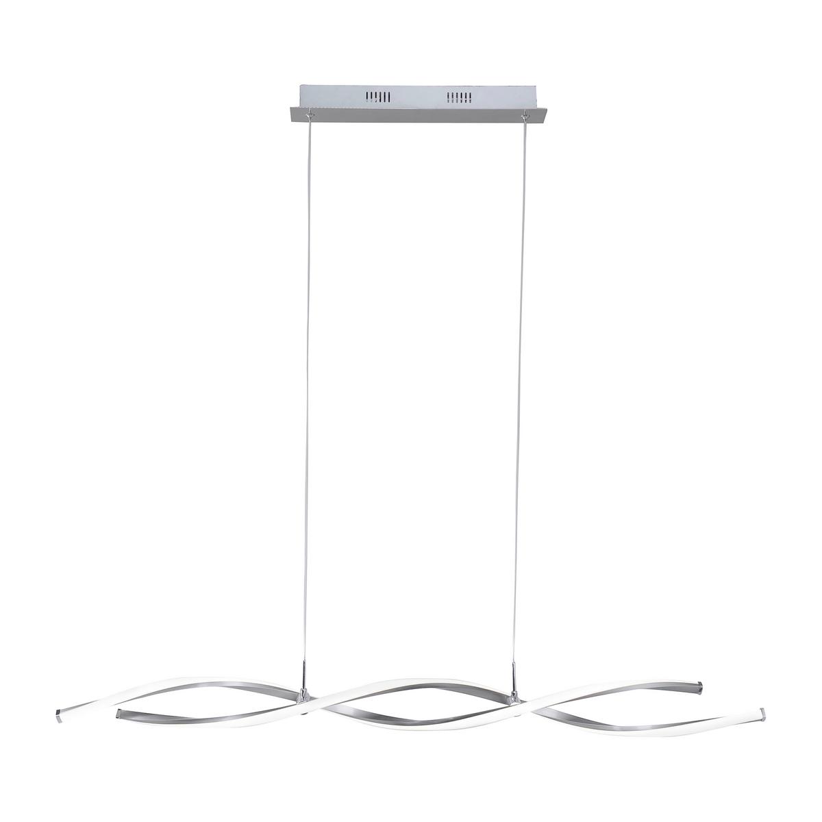 LAMPA WISZĄCA LED 9142-55 POLINA - kolor niklowy, Design, metal (110/8/140cm) - Paul Neuhaus