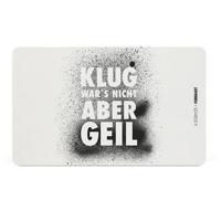 Schneidebrett Klug wars nicht aus Kunststoff in Schwarz/Weiß - Schwarz/Weiß, MODERN, Kunststoff (23,3/14,3/0,2cm)