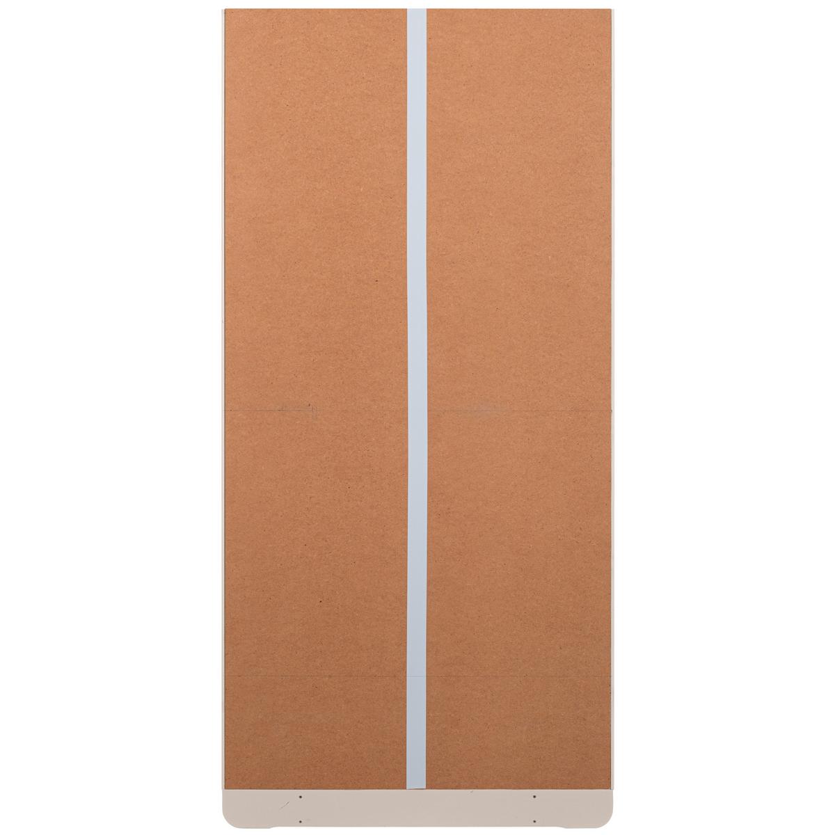 Garderobenschrank Basu Grauweiß B: 101 cm - Grauweiß, Design, Holz (101/210/46cm) - Livetastic