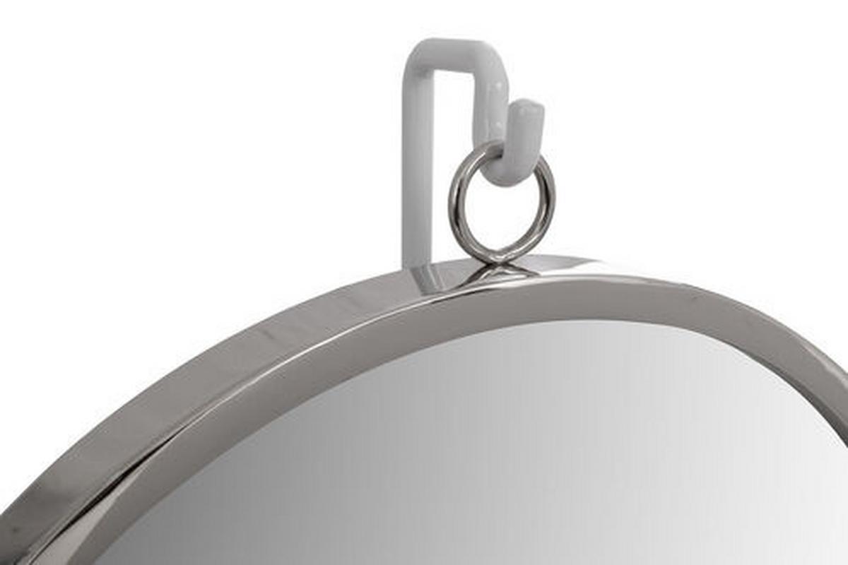 SCHMINKSPIEGEL EVFKD-WHT-SIV - Weiss/Silberfarben, Lifestyle, Glas/Metall (41/75/14cm) - Kayoom