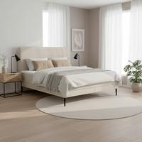 Box Ágy Nevada - bézs, Modern, textil/fa (180/200cm) - Bessagi