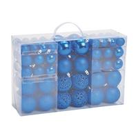 Christbaumkugel-Set Dunkelblau 100-teilig - Dunkelblau, Basics, Kunststoff (35,0/23,0/12,0cm) - X-Mas