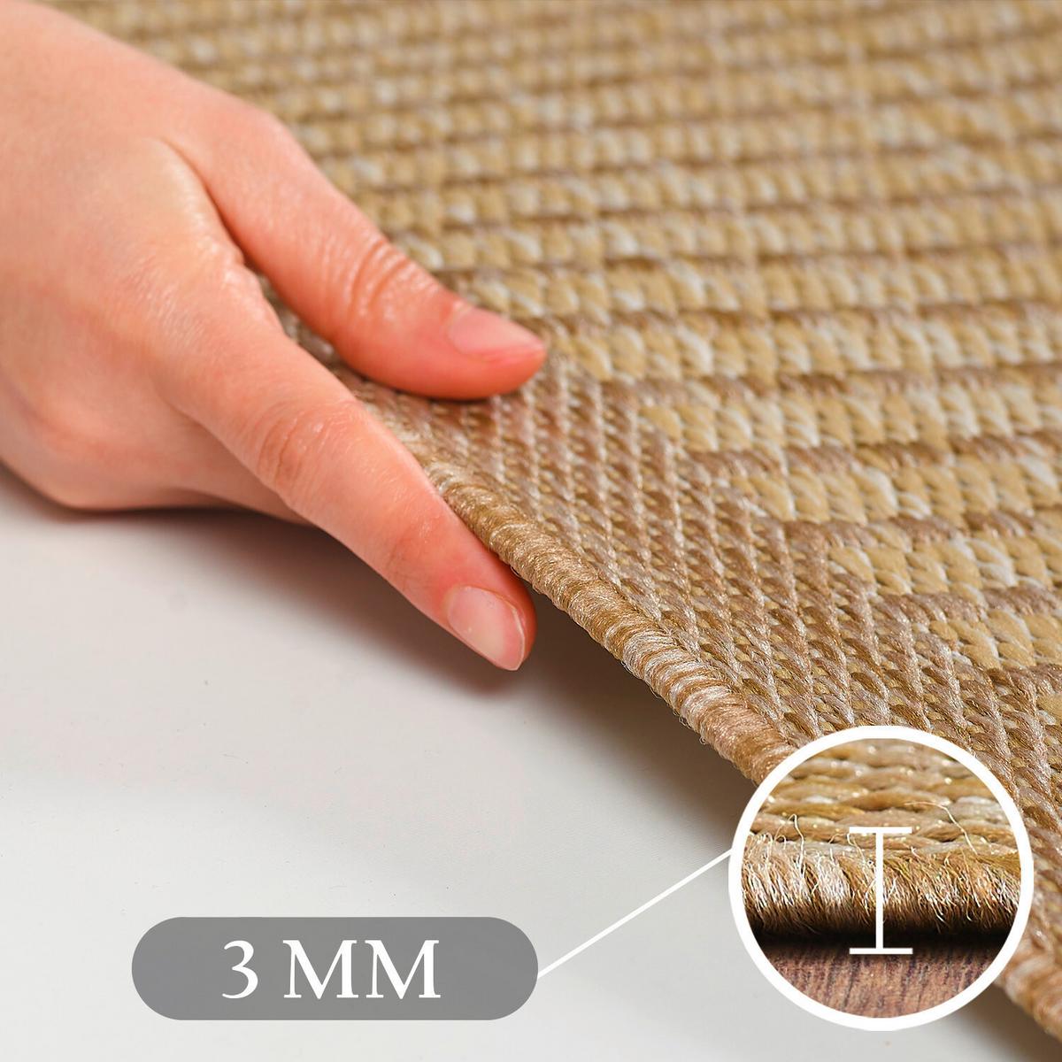 Outdoorteppich Giza Beige ca. 140x200cm - Beige, Basics, Textil (140/200cm) - Novel