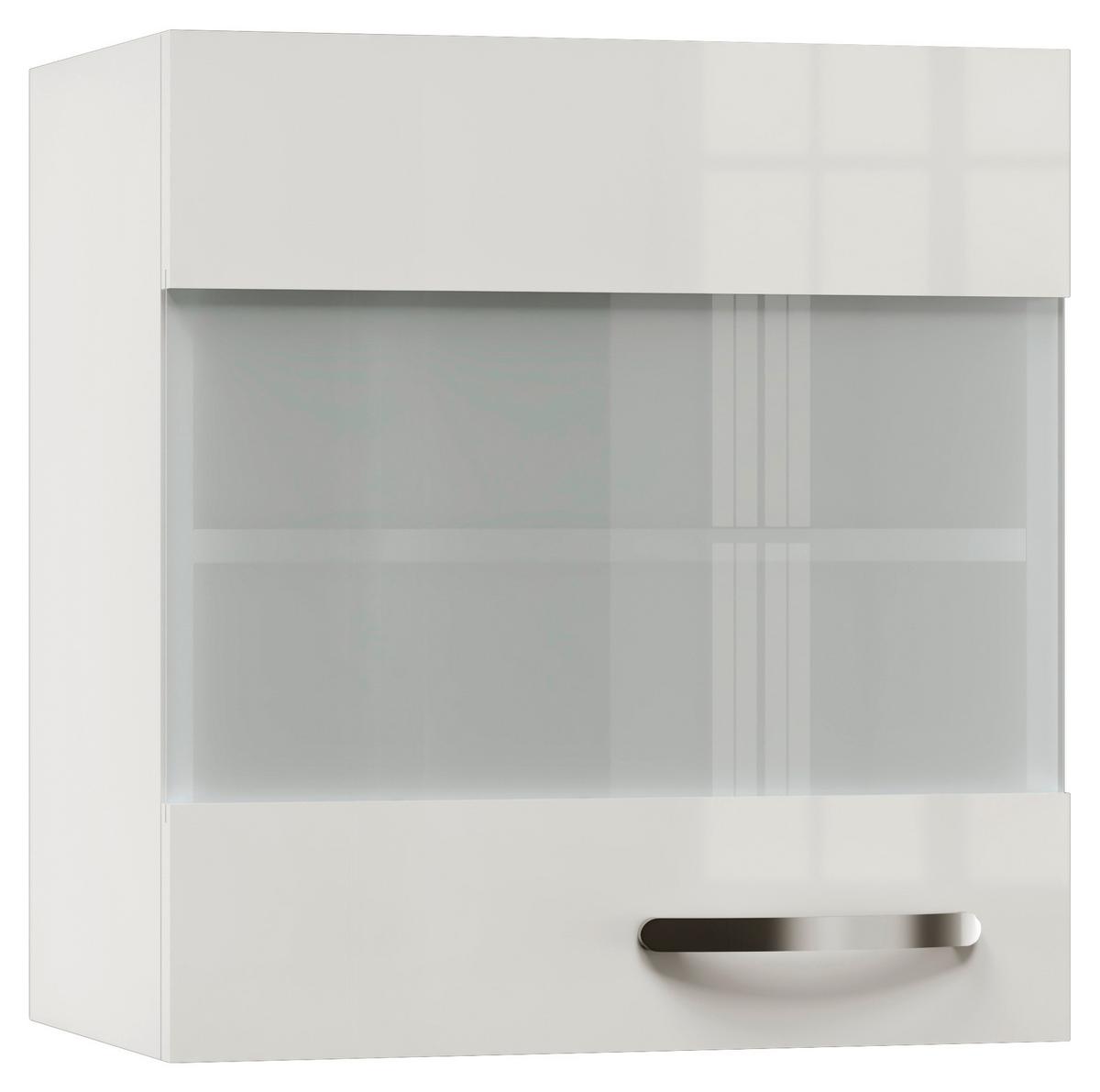 Corp suspendat de bucătărie ALBA - alb/alb lucios intens, Modern, material pe bază de lemn (50/54,8/32cm)