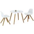 Otroška Mizica Child - naravna/bela, Moderno, leseni material/les (60/51/60cm)