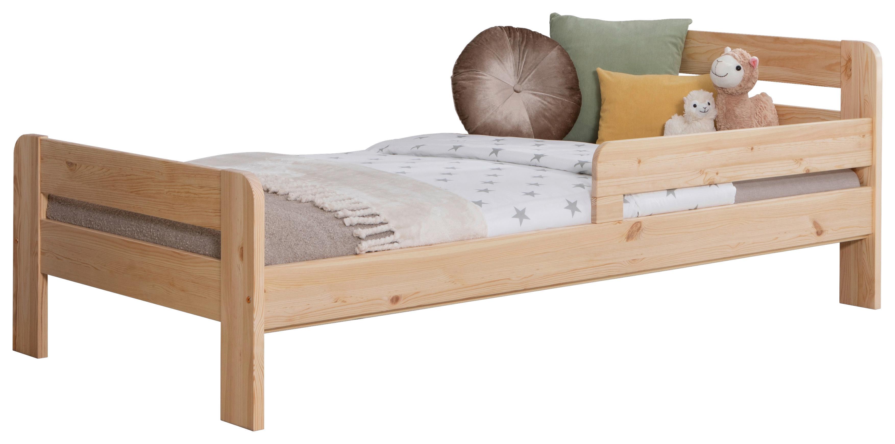 Bett Bennet mit Rausfallschutz ca. 90x200 cm Kiefer Natur - Naturfarben, MODERN, Holz (90/200cm) - MID.YOU