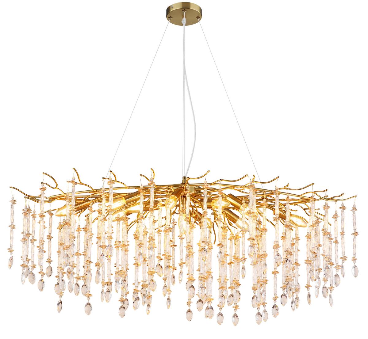 Hängeleuchte 64142h2 Gloria - Klar/Transparent, Konventionell, Glas/Kunststoff (120/50/120cm) - Globo