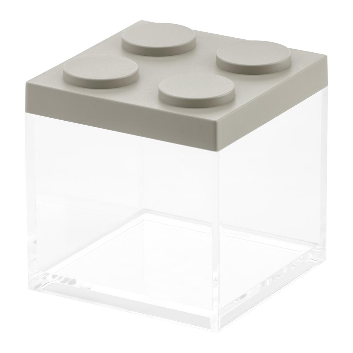 POJEMNIK KUCHENNY AGNETO - szarobrązowy/przezroczysty, tworzywo sztuczne (10/10/10,5cm)