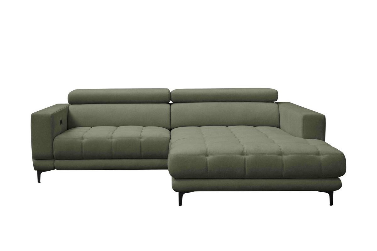 Sarokkanapé Aspen - zöld, Konventionell, faalapú anyag/textil (264/192cm)