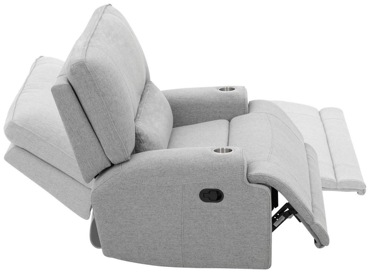 Počivalnik Texas, Svetlo Siva - črna/svetlo siva, Basics, kovina/umetna masa (122/106/102cm) - MID.YOU