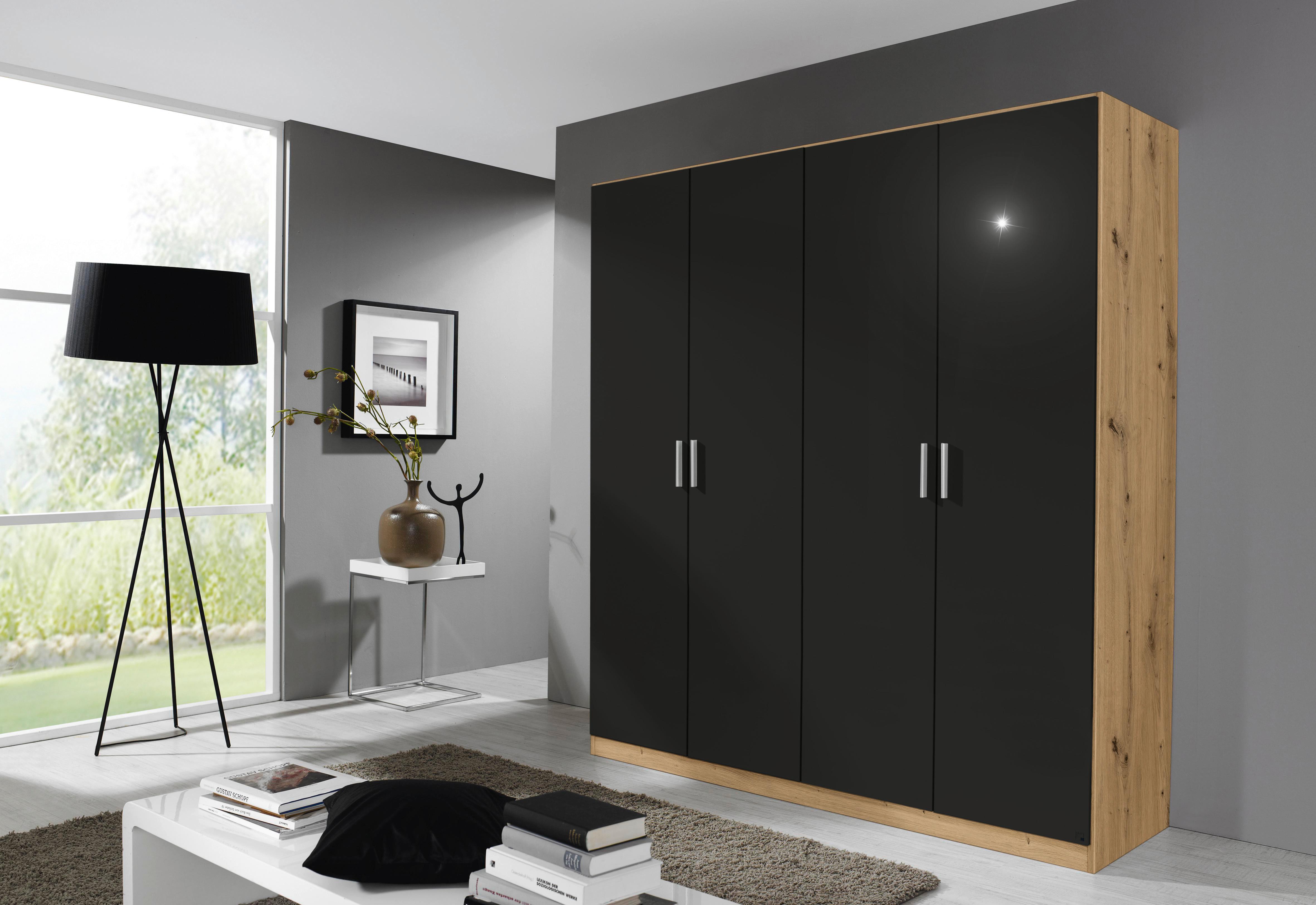 DULAP USI ROTATIVE BERLIN - stejar Artisan/gri, Modern, material pe bază de lemn (181/210/54cm) - Modern Living