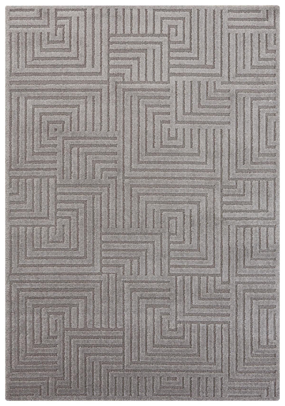 Hochflorteppich Manipu Grau ca. 80x150cm - Grau, Basics, Kunststoff (80/150cm)