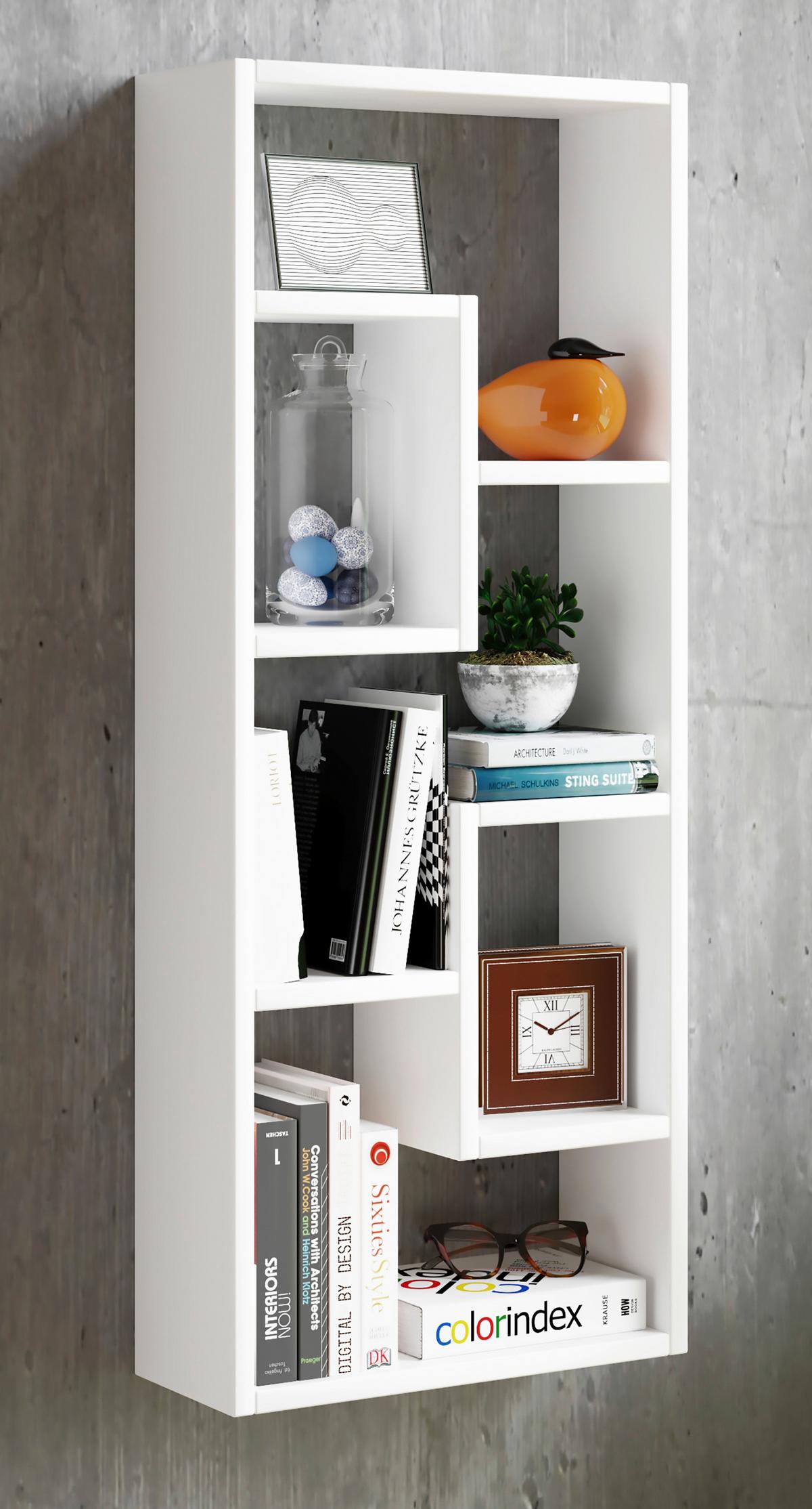 WANDREGAL VILOTA - Weiss, Design, Holzwerkstoff (36/92/15cm) - MID.YOU