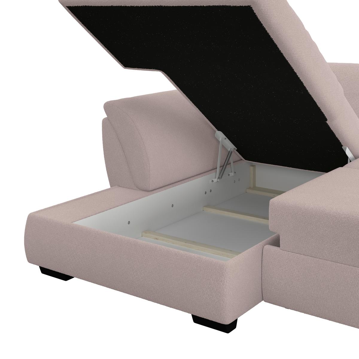 Kutna Garnitura Berisso - crna/sivo-bež, Konvencionalno, tekstil/plastika (187/278cm) - Ondega