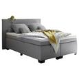 Boxspringbett in Silberfarbe ca. 140x200 cm inkl. Topper - Silberfarben/Schwarz, Basics, Holzwerkstoff/Kunststoff (140/200cm) - Livetastic Boxspringbett in Silberfarbe ca. 140x200 cm inkl. Topper - Silberfarben/Schwarz, Basics, Holzwerkstoff/Kunststoff (140/200cm) - Livetastic