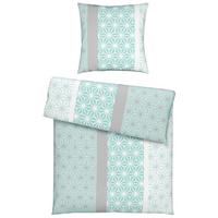 Bettwäsche Selma in Mint ca. 135x200cm - Gelb/Weiß, KONVENTIONELL, Textil (135/200cm) - Based