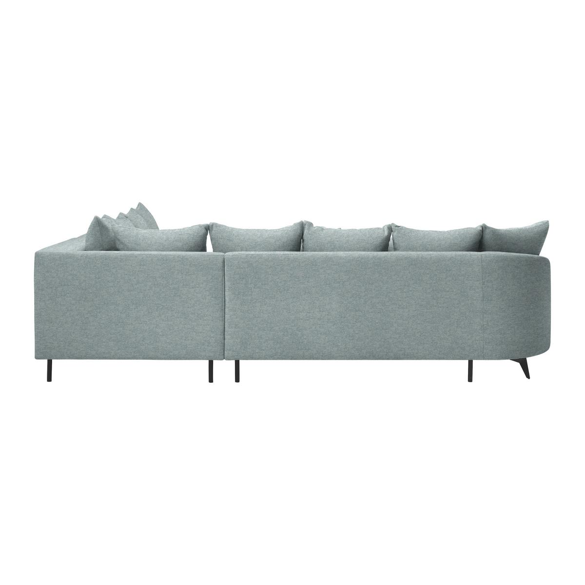 Ecksofa Axel Hellblau - Schwarz/Hellblau, MODERN, Textil/Metall (291/87/250cm) - Mömax