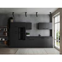 Kuhinjski Blok Brez Aparatov Oliver, 340cm - temno siva/črna, Design, kovina/leseni material (340cm) - Respekta