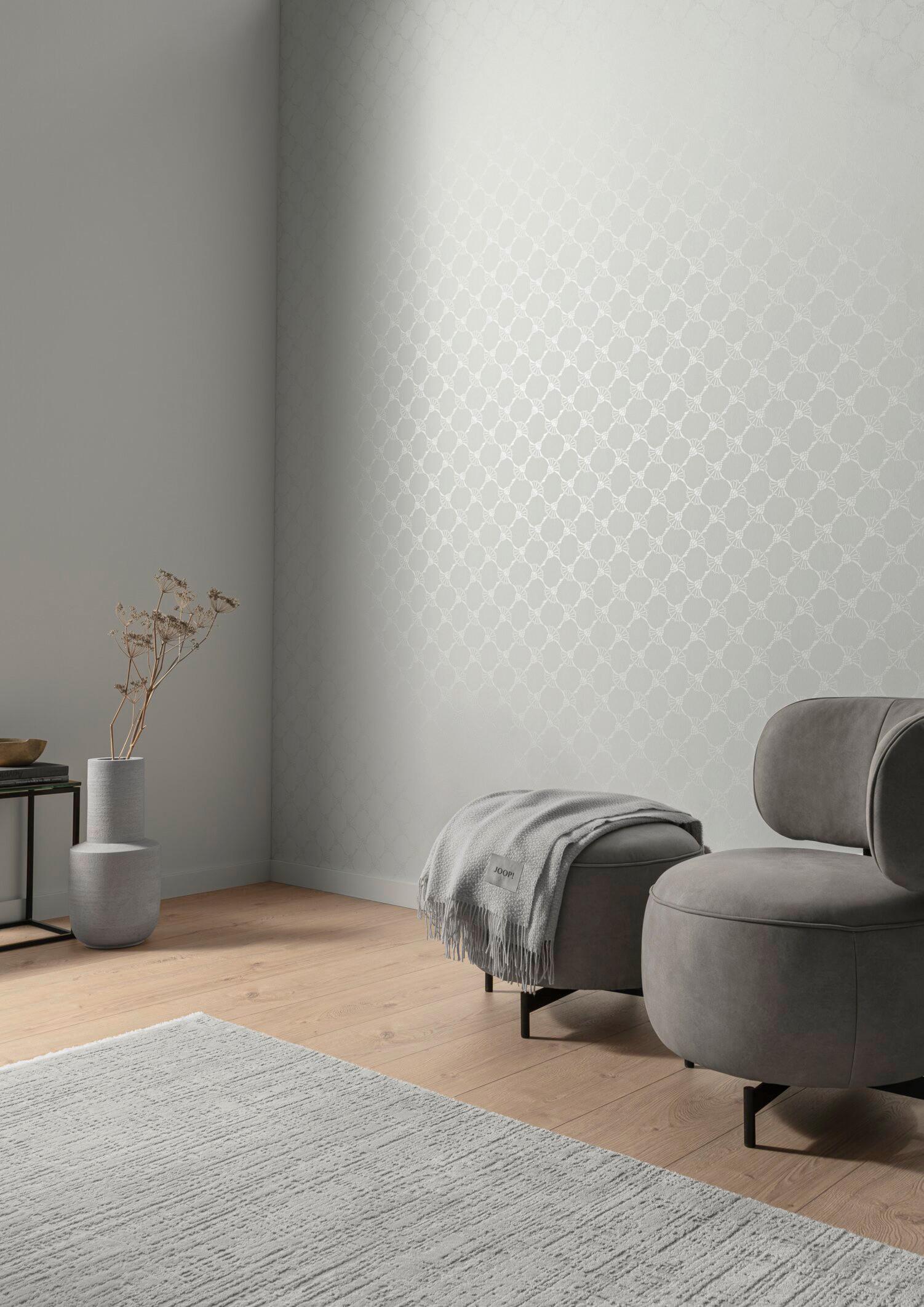 TAPETA WŁÓKNINOWA J! CORNFLOWER - kremowy, Design, tkanina (53/1005cm) - Joop!