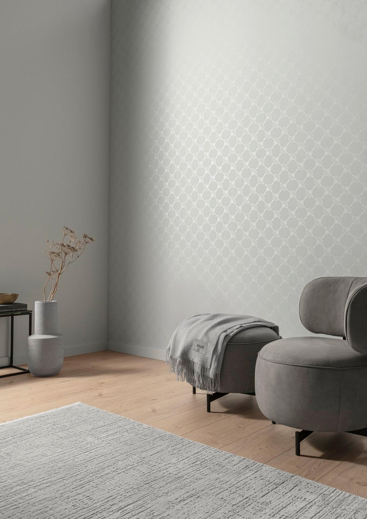 TAPETA WŁÓKNINOWA J! CORNFLOWER - kremowy, Design, tkanina (53/1005cm) - Joop!