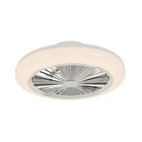 Deckenventilator Tuio Weiß/Chromfarben max. 0,07 W - Chromfarben/Weiß, MODERN, Kunststoff (45/16cm) - Mömax