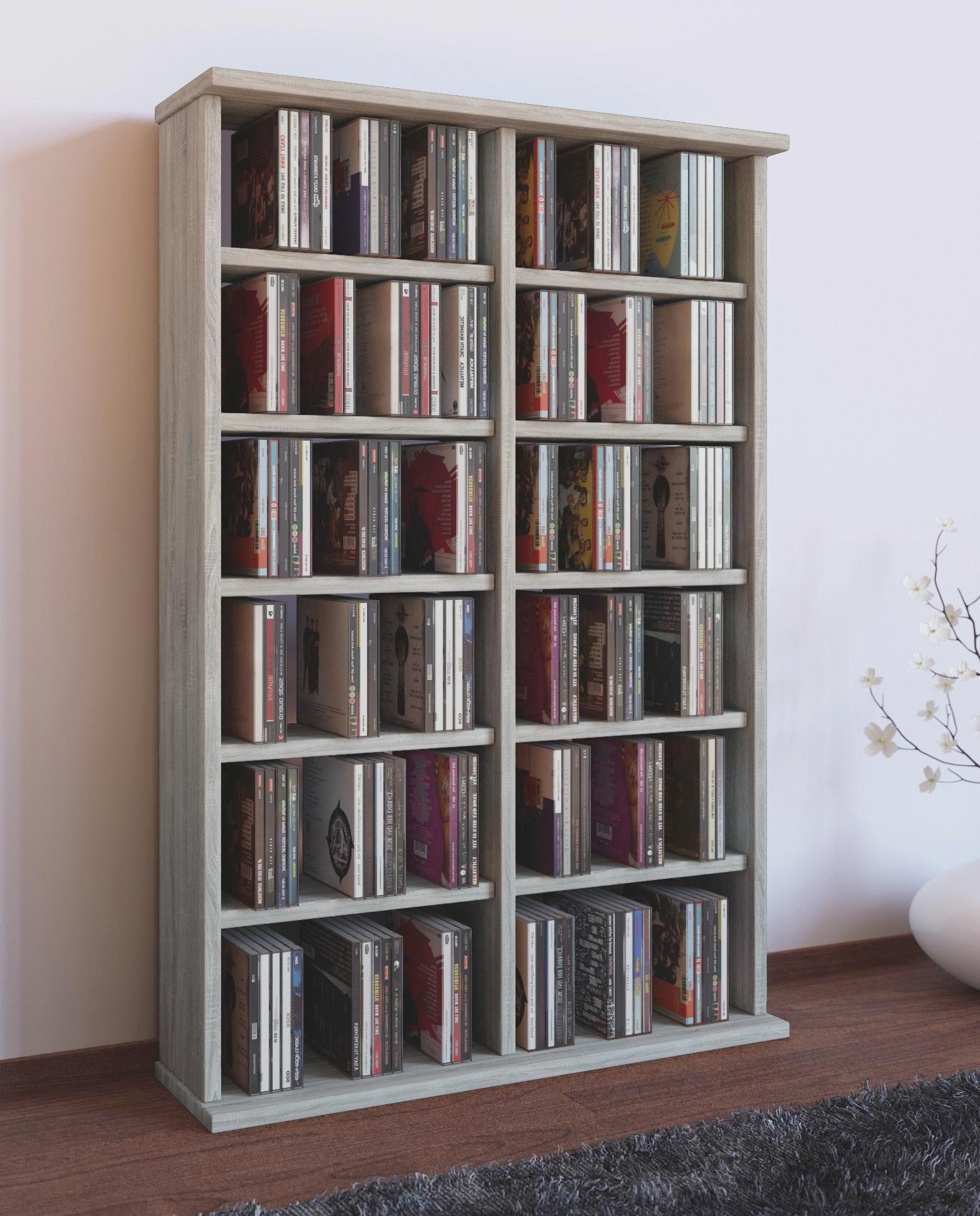 CD-Regal Ronul in Eichefarben, B: 60 cm - Eichefarben, KONVENTIONELL, Holzwerkstoff (60/92/18cm) - Livetastic