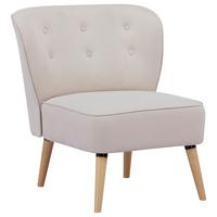 FOTEL CORDY - beżowy/kolor naturalny, Design, tkanina/drewno (75/82/80cm) - Livetastic