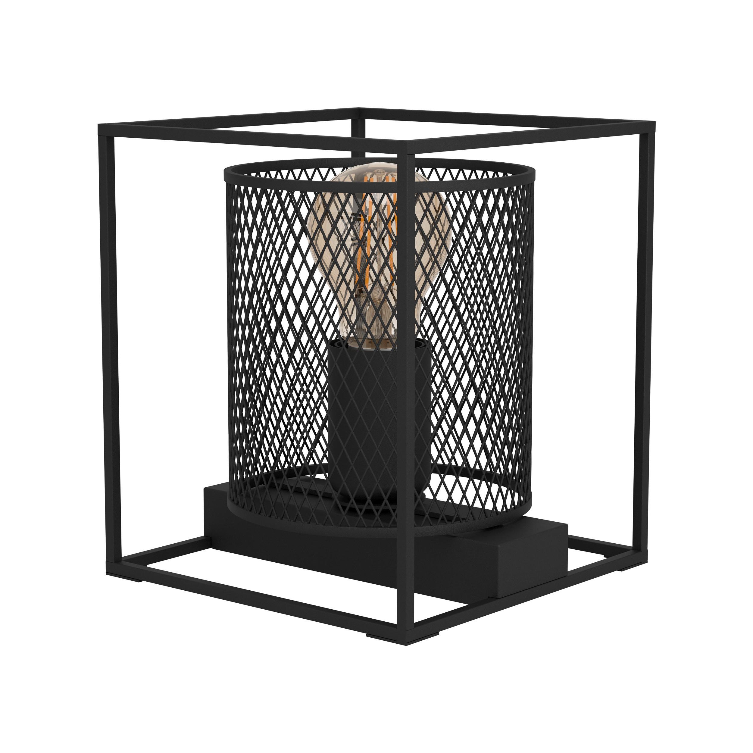 Tischleuchte 43774 'catterick' - Schwarz, Design, Metall (16,5/16,5/19cm) - Eglo