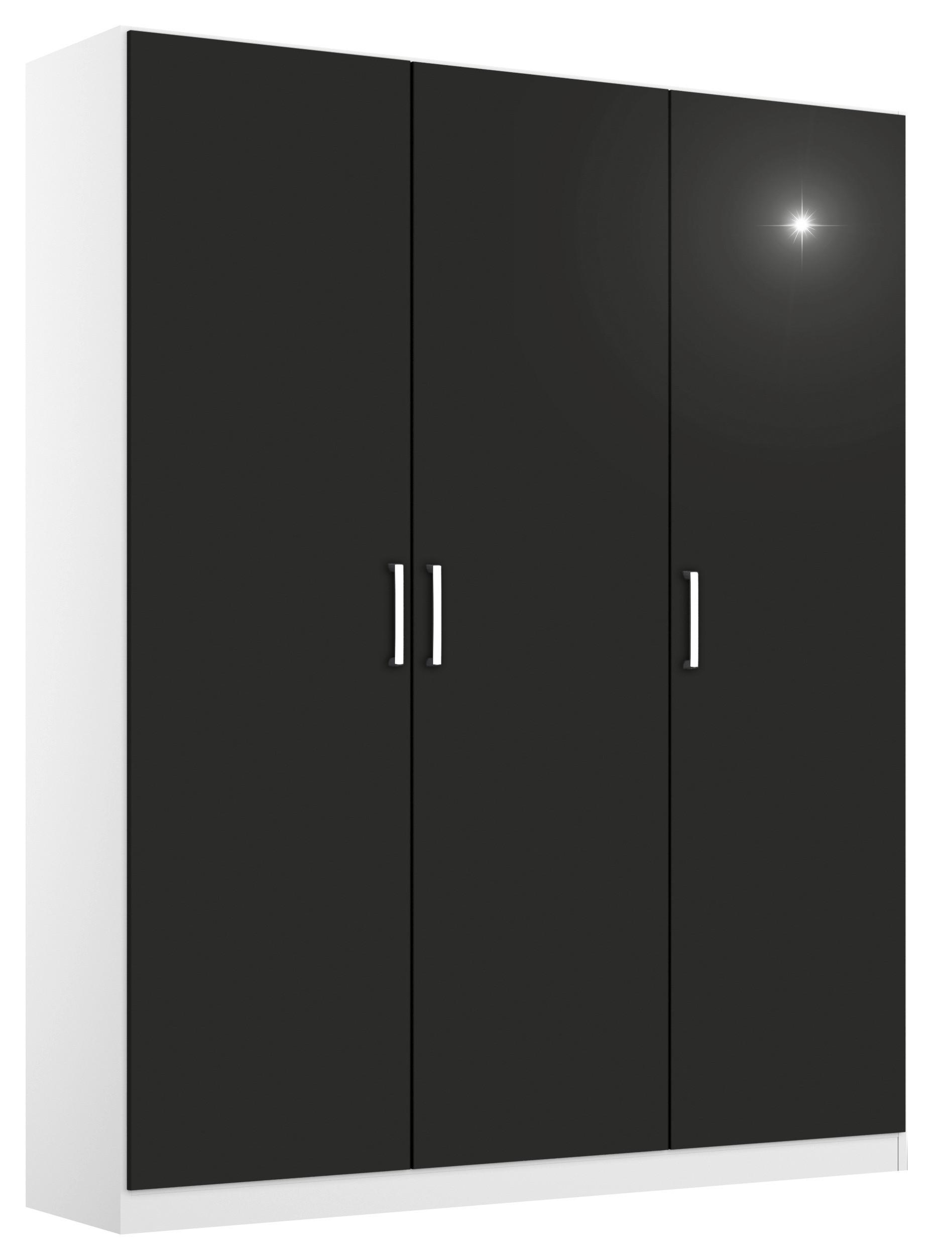 Ormar S Klasičnim Vratima Berlin - bijela/siva, Moderno, drvni materijal/plastika (136/197/54cm) - Modern Living