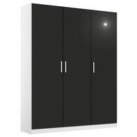 Ormar S Klasičnim Vratima Berlin - bijela/siva, Moderno, drvni materijal/plastika (136/197/54cm) - Modern Living