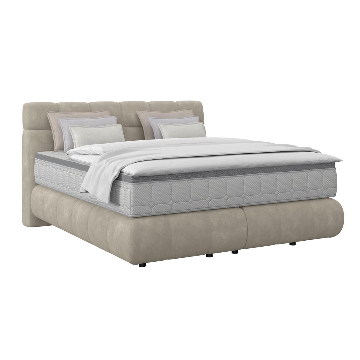 Boxspring Krevet Nobu - crna/taupe, Trend, drvo/tekstil (160/200cm) - Premium Living