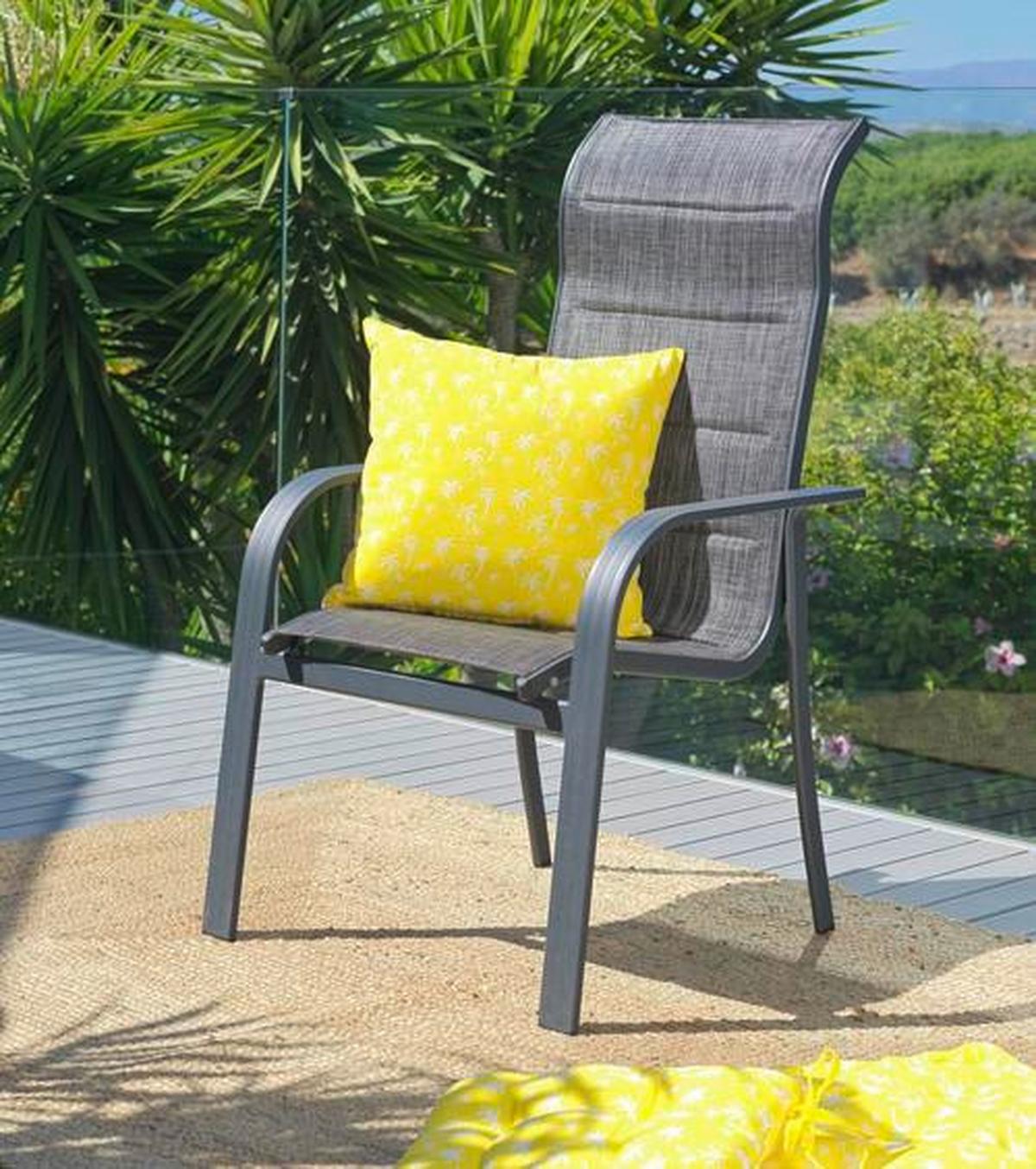 Stapelsessel Bono 1 Anthrazit - Anthrazit, Modern, Textil/Metall (73/108/64cm) - Mömax