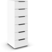 Komoda Paola, Bela - bela/barve aluminija, Trend, kovina/leseni material (40/119/42cm) - Novel