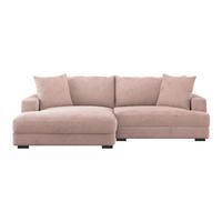 Kutna Garnitura Pelle - ružičasta/crna, Moderno, tekstil (180/265cm) - Modern Living