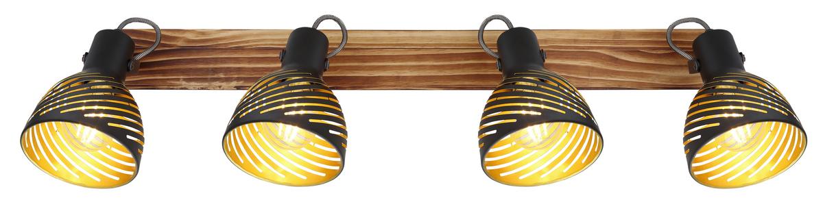 Reflektor 54660-4 - tamno smeđa/zlatne boje, Basics, drvo/metal (80/12,5/25cm) - Globo