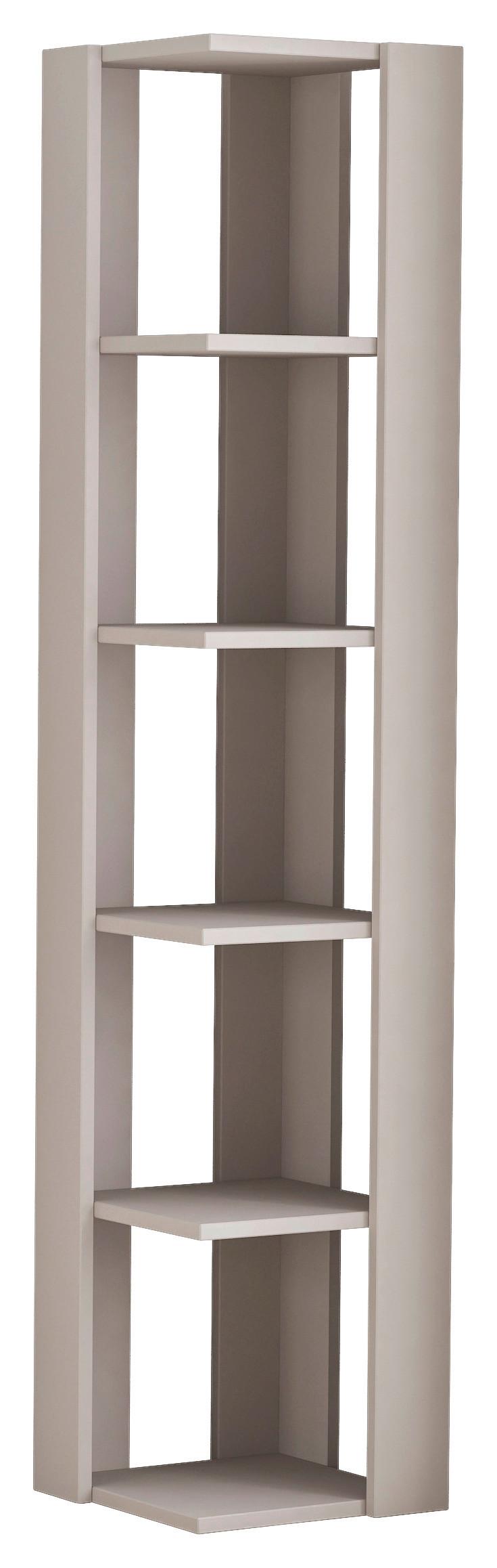 Eckregal NATI Beige ca. 34x161x34 cm - Beige, Design, Holzwerkstoff (34/161/34cm) - Livetastic