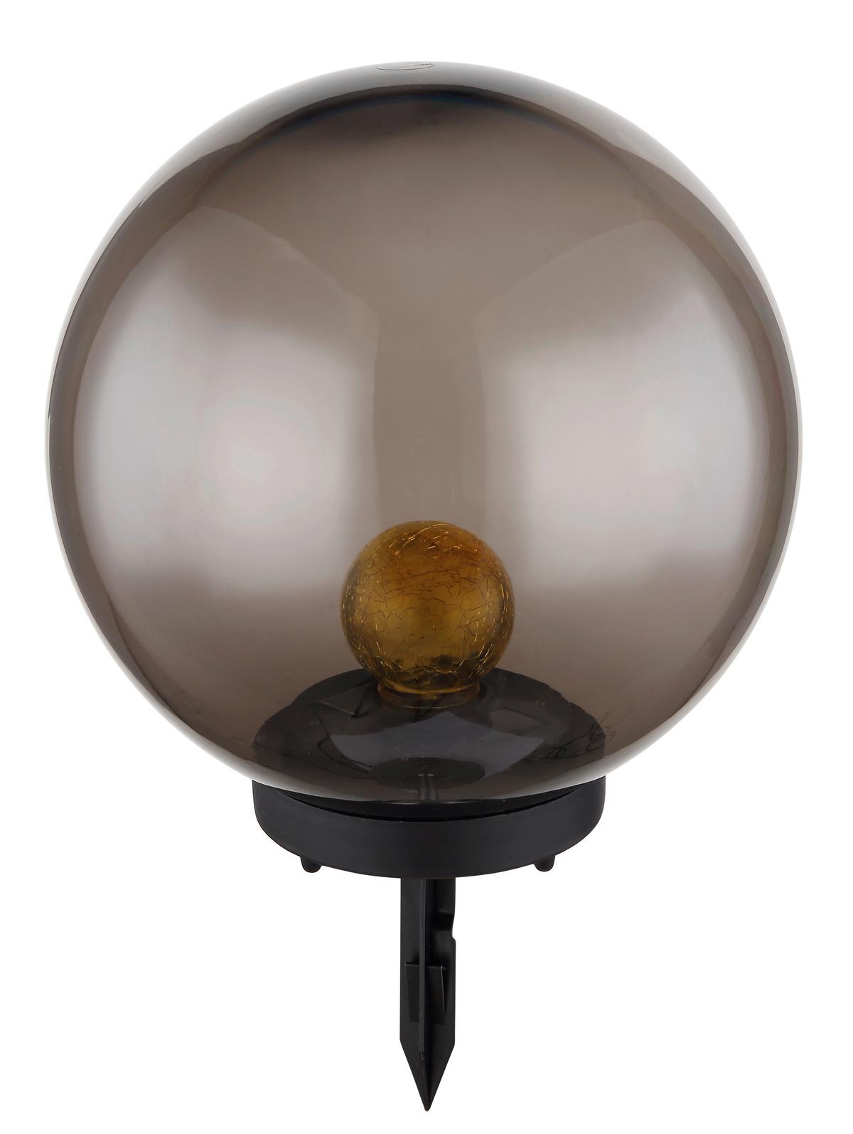 Solarna Svetilka Glow, S Sijalko - siva/črna, Basics, umetna masa (25/38,5cm) - Globo