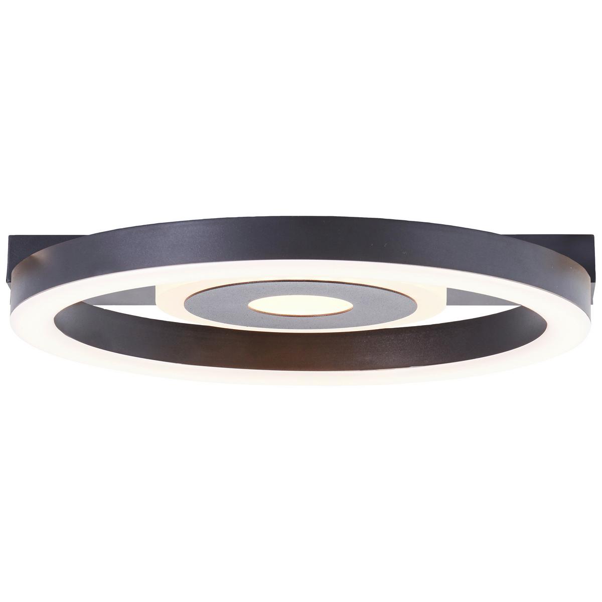 LED-Deckenleuchte Maureen Schwarz max. 12 Watt - Schwarz, Basics, Kunststoff/Metall (5/20/20cm) - Brilliant