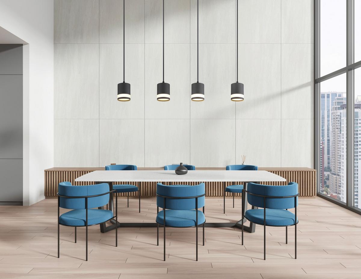 Led Függőlámpa 57852-4h Lucero - fekete/fehér, Design, műanyag/fém (80/8,2/120cm) - Globo